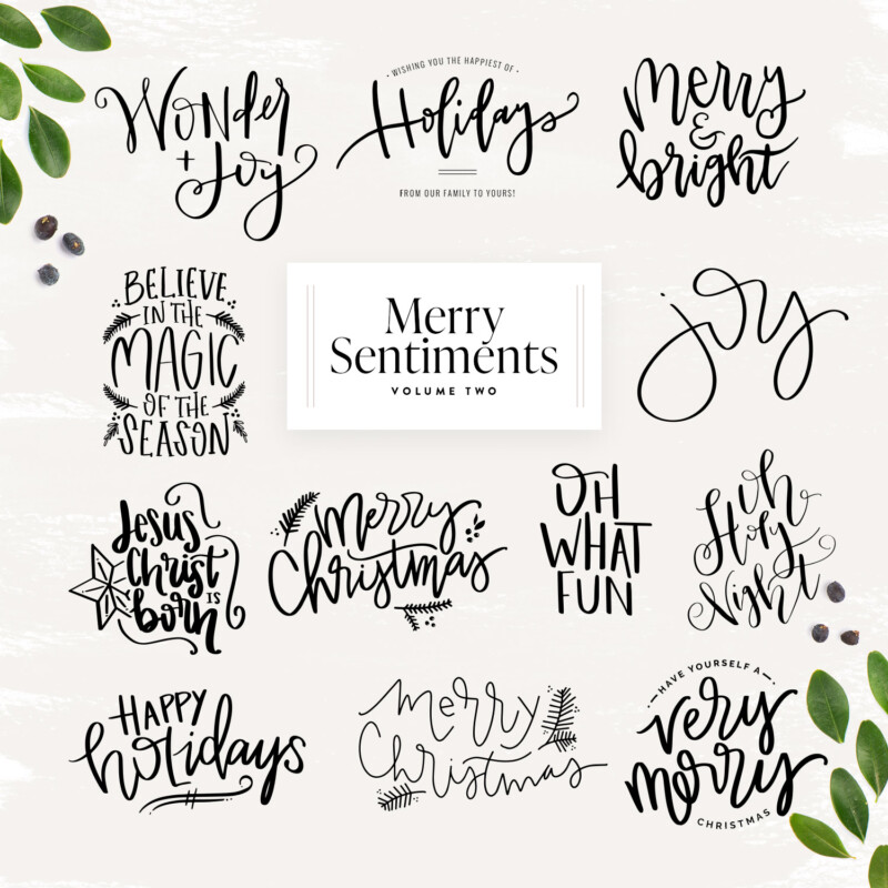 Merry Sentiments v2 | Holiday Overlays